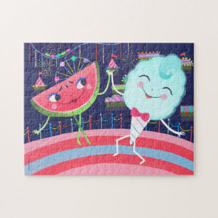 Wassermelone und Cotton Candy Carnival Puzzle
