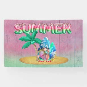 Wassermelone und Gefärbte Krawatte Beach Surfen Banner