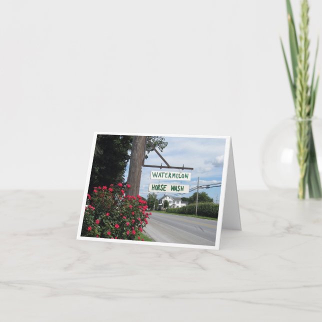 Wassermelone-und Pferdewäsche-Zeichen (horizontal) Karte (Vorderseite)