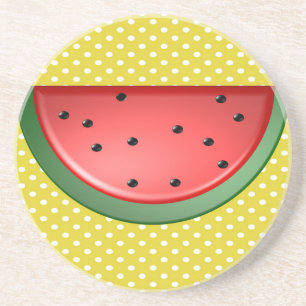 Wassermelone und Polka-Punkte Untersetzer