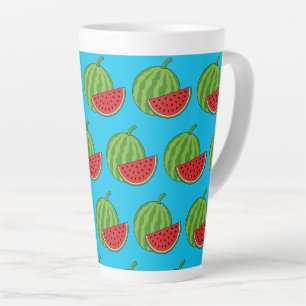 Wassermelone und Schnitte Milchtasse