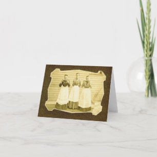 Wassermelone und Schürze Vintag Notecard Karte