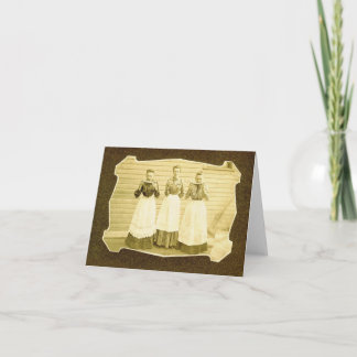 Wassermelone und Schürze Vintag Notecard Karte