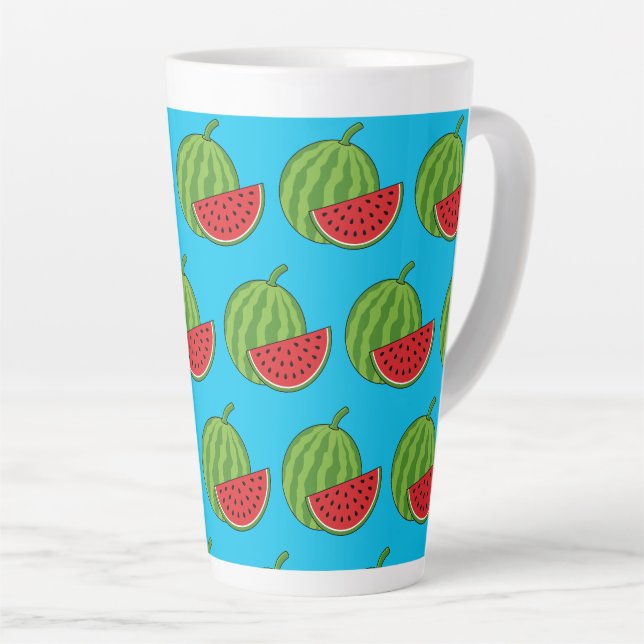 Wassermelone und Slice Milchtasse (Rechte Ecke)