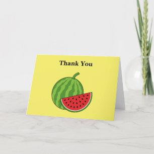 Wassermelone und Slice Personalize Dankeskarte