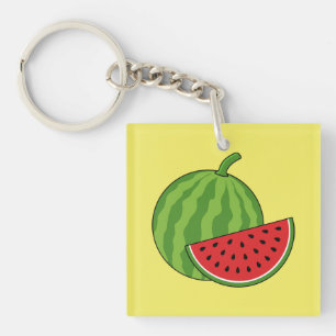 Wassermelone und Slice Schlüsselanhänger