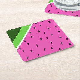 Wassermelone-Untersetzer Rechteckiger Pappuntersetzer