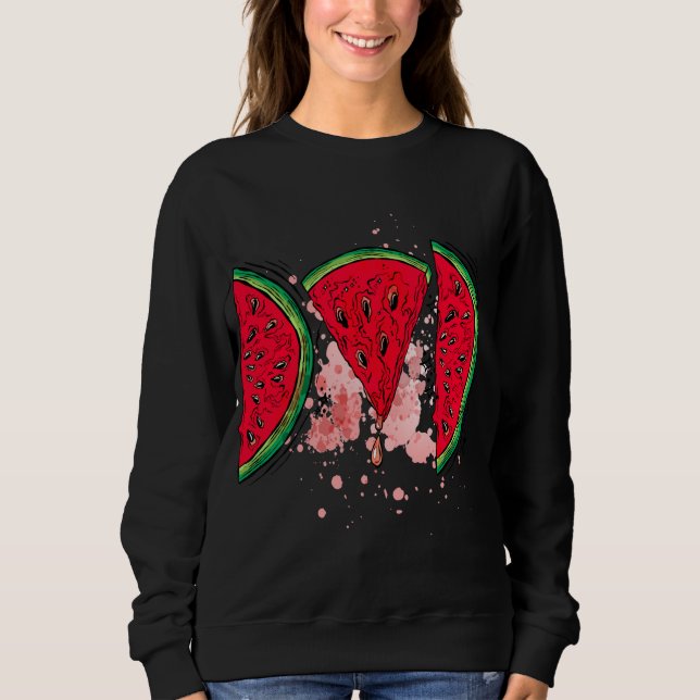Wassermelone Vater lustig Sommer Melon Fruit - Fed Sweatshirt (Vorderseite)