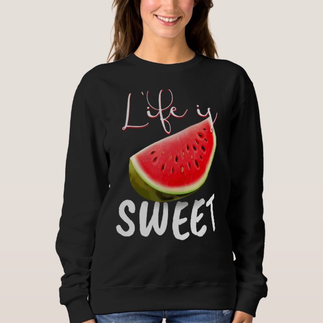 Wassermelone Vegan im Leben Süße Natur Sweatshirt (Vorderseite)