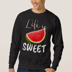 Wassermelone Vegan im Leben Süße Natur Sweatshirt