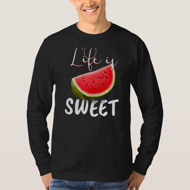 Wassermelone Vegan im Leben Süße Natur T-Shirt (Vorderseite)