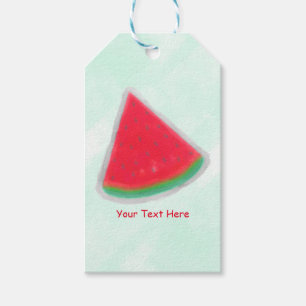 Wassermelone Wasserfarbe Geburtstagsfeier Individu Geschenkanhänger