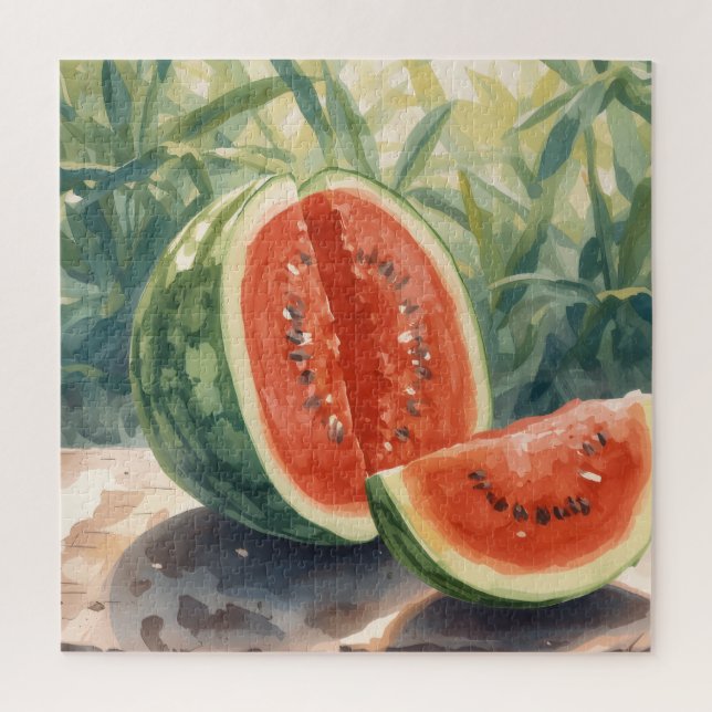 Wassermelone Wasserfarbe Puzzle (Vertikal)