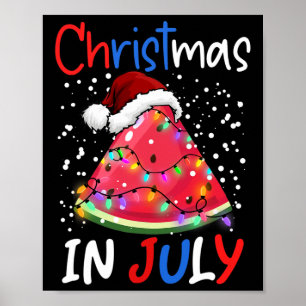 Wassermelone Weihnachtsbaum Weihnachten im Juli Ju Poster