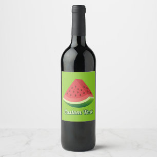 Wassermelone Weinetikett