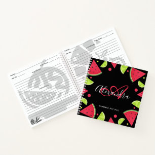 Wassermelone Zitrone Sommer Frucht Rezepte Rot Notizbuch