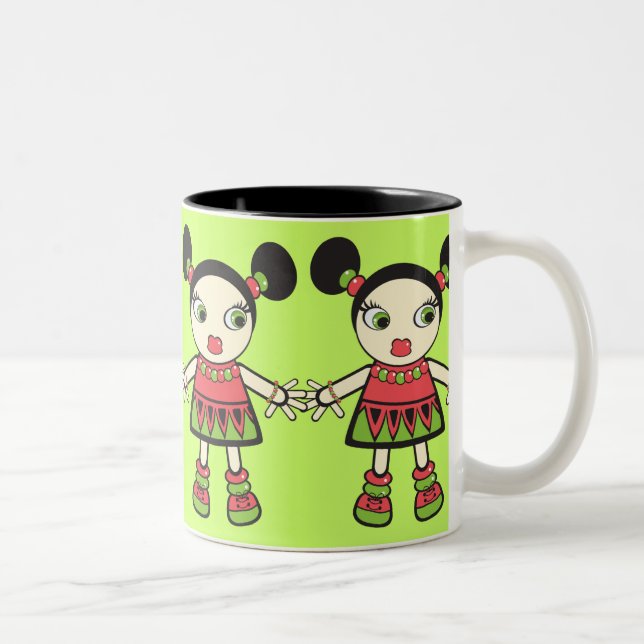 Wassermelone Zweifarbige Tasse (Rechts)