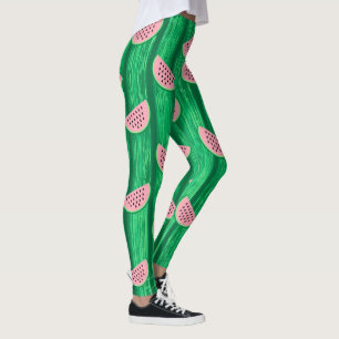 Wassermelonen-Aquarellmuster Leggings