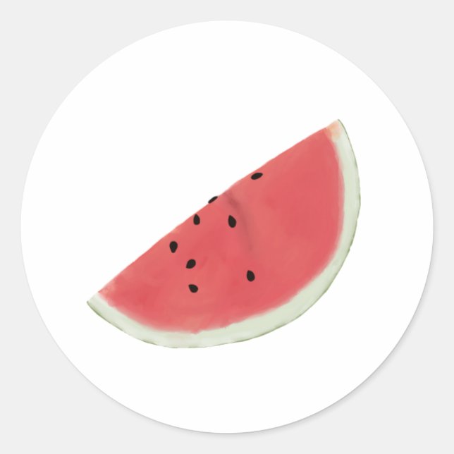 Wassermelonen-Aufkleber Runder Aufkleber (Vorderseite)