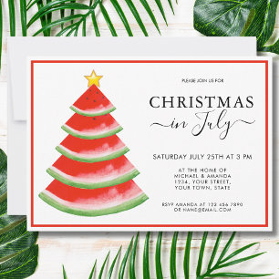 Wassermelonen-Christmas im Juli-Party Einladung
