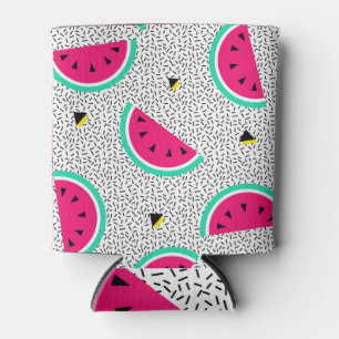 Wassermelonen-Dreiecke: Retro-Sommertextur. Dosenkühler
