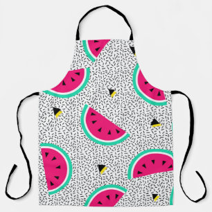 Wassermelonen-Dreiecke: Retro-Sommertextur. Schürze