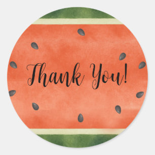 Wassermelonen-Egal-wie-man-sie-schneidet-Sommerpar Runder Aufkleber