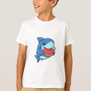 Wassermelonen essende Haifischkinder T-Shirt