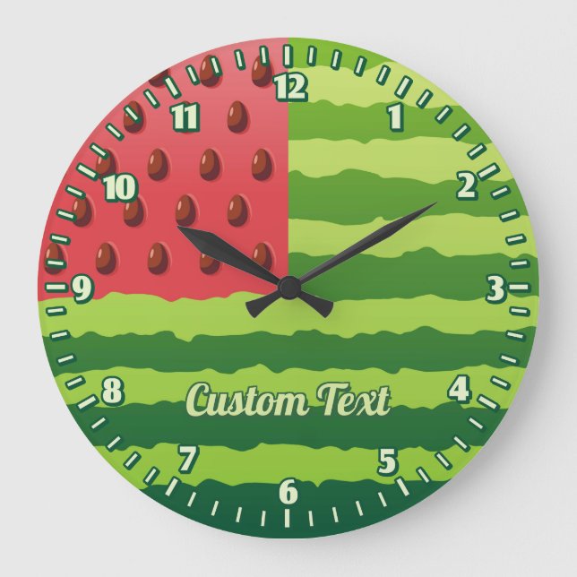Wassermelonen-Flagge Große Uhr (Vorderseite)