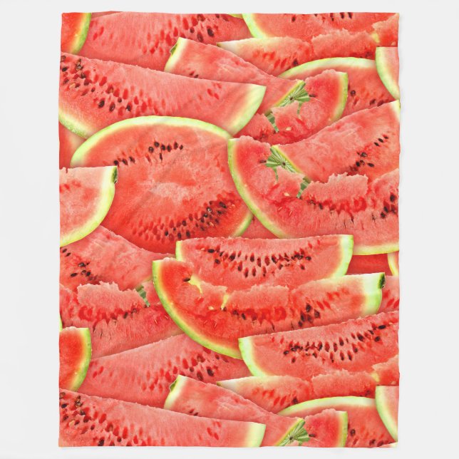 Wassermelonen Fleecedecke (Vorderseite)
