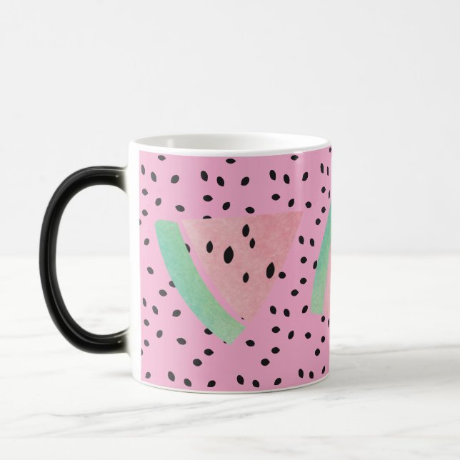 Wassermelonen Frucht Pink Kaffee Tee Verwandlungstasse (Links)