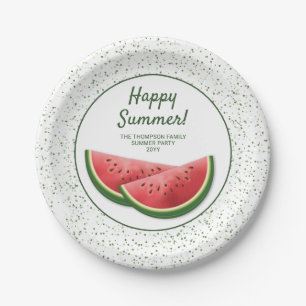 Wassermelonen-Fruchtscheiben Familien-Sommerparty Pappteller