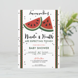 Wassermelonen Garne beliebig schneiden Sie es Baby Einladung