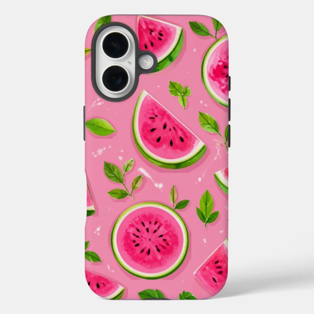 Wassermelonen-Handyhülle - Rosa Sommerfrucht-Muste Case-Mate iPhone Hülle (Rückseite)