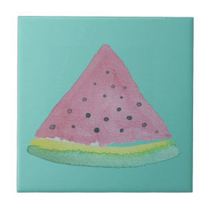 Wassermelonen-Illustration Aquarell Handgemalt Fliese