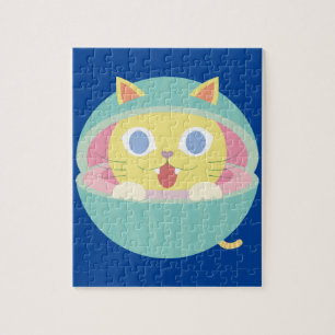 Wassermelonen-Kätzchen-Puzzle Puzzle