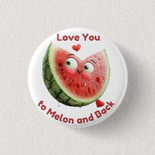 Wassermelonen-Liebe: Sweet & Juicy Heart Button