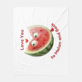 Wassermelonen-Liebe: Sweet & Juicy Heart Fleecedecke