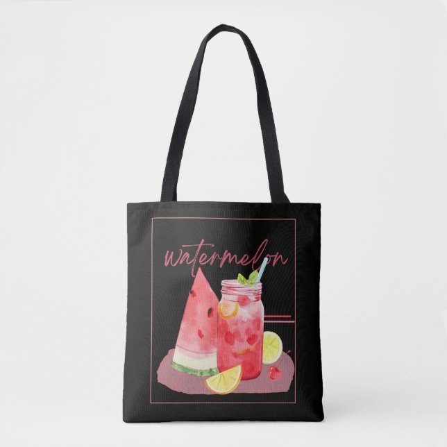 Wassermelonen-Limonade-Wasserfarbenkunst (Vorderseite)