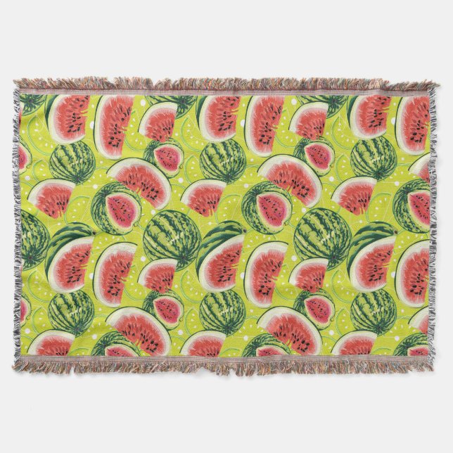 Wassermelonen-Muster 2 Decke (Vorderseite)
