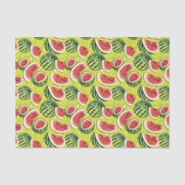 Wassermelonen-Muster 2 Seidenpapier (Vorderseite)