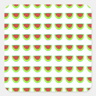 Wassermelonen-Muster Geburtstags-Baby-Showers 2023 Quadratischer Aufkleber