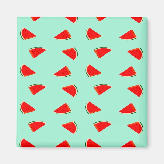Wassermelonen-Muster grün Magnet (Vorne)