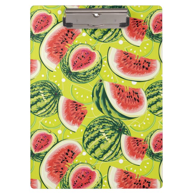 Wassermelonen-Muster Klemmbrett (Vorderseite)