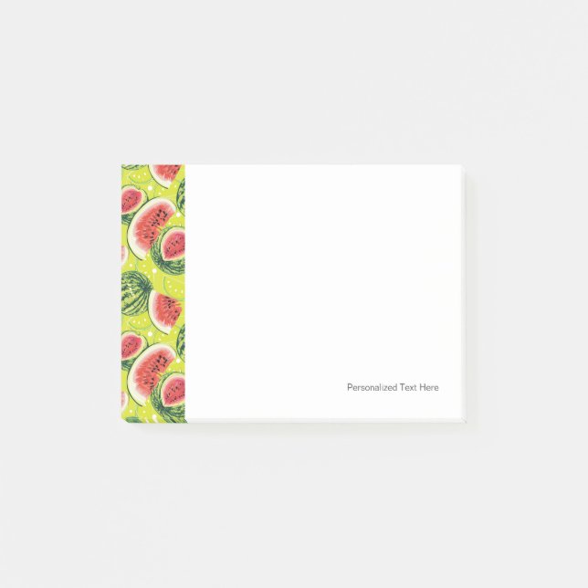 Wassermelonen-Muster Post-it Klebezettel (Vorderseite)