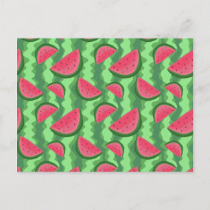 Wassermelonen-Muster Postkarte