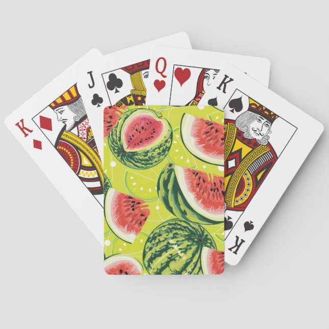 Wassermelonen-Muster Spielkarten (Rückseite)