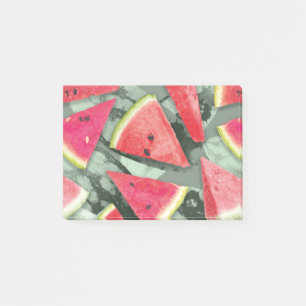 Wassermelonen-Mustererstellung 4 Post-it Klebezettel