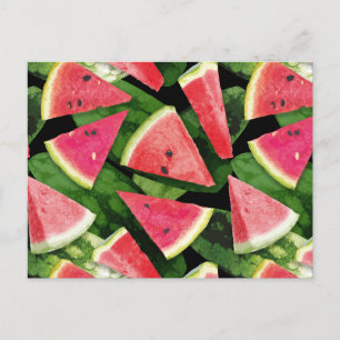Wassermelonen-Mustererstellung 5 Postkarte