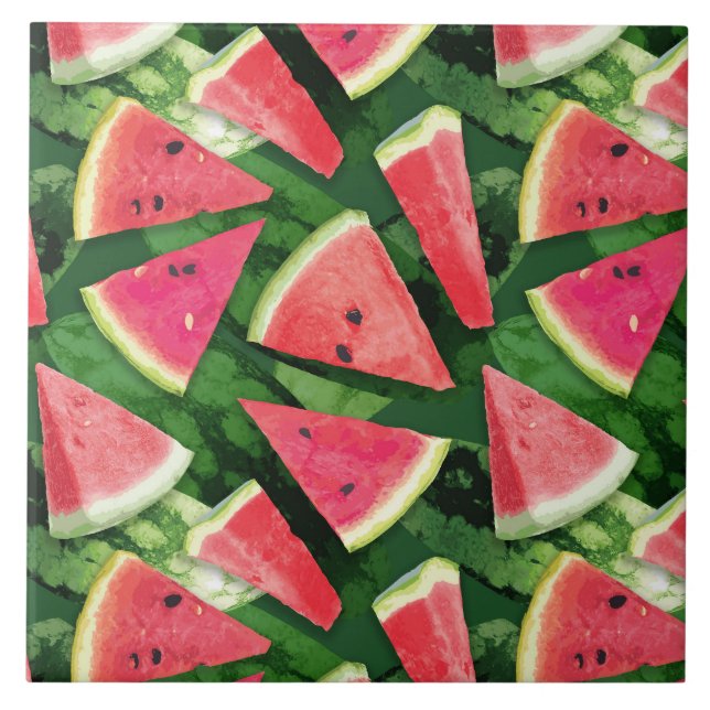 Wassermelonen-Mustererstellung Fliese (Vorderseite)